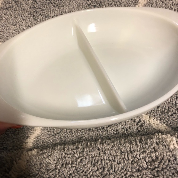 VINTAGE PYREX / opal divided 1063 serving dish - Picture 4 of 12